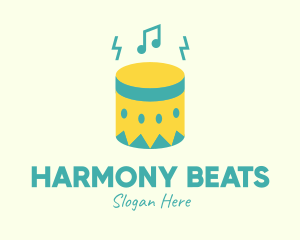 Upbeat Percussion Drum logo design