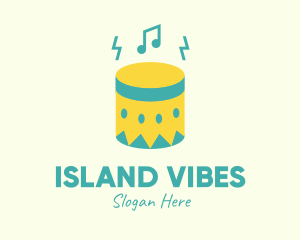 Reggae - Upbeat Percussion Drum logo design