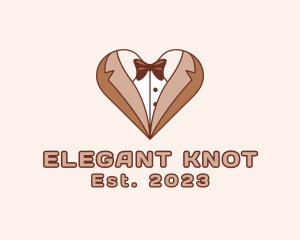 Bowtie - Gentleman Suit Heart logo design