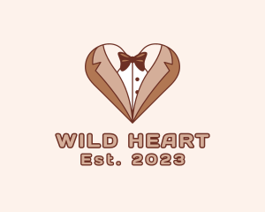 Gentleman Suit Heart logo design