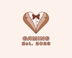 Formal - Gentleman Suit Heart logo design