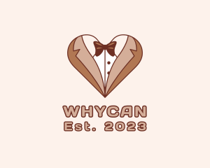Gentleman Suit Heart logo design