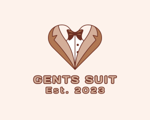 Gentleman Suit Heart logo design