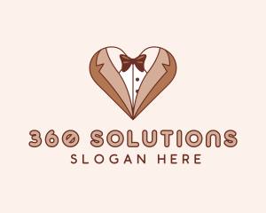 Gentleman Suit Heart logo design