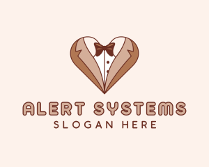 Gentleman Suit Heart logo design