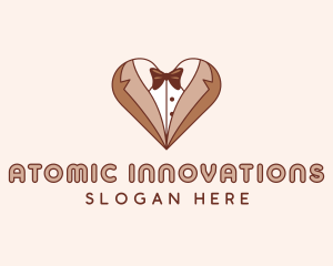 Gentleman Suit Heart logo design