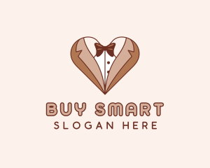 Gentleman Suit Heart logo design