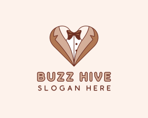 Gentleman Suit Heart logo design