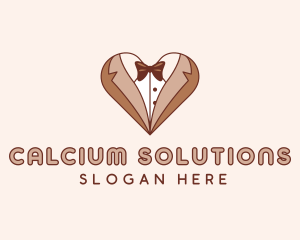 Gentleman Suit Heart logo design