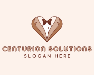 Gentleman Suit Heart logo design