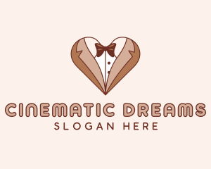 Gentleman Suit Heart logo design