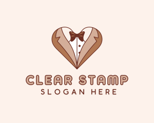 Gentleman Suit Heart logo design