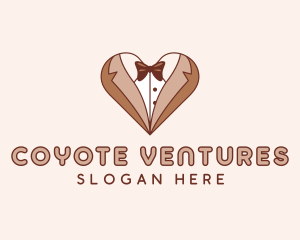 Gentleman Suit Heart logo design