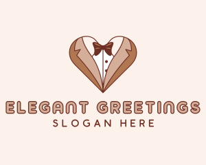 Gentleman Suit Heart logo design