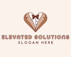 Gentleman Suit Heart logo design