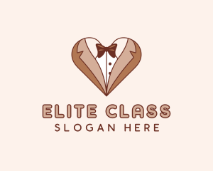 Gentleman Suit Heart logo design