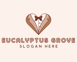 Gentleman Suit Heart logo design