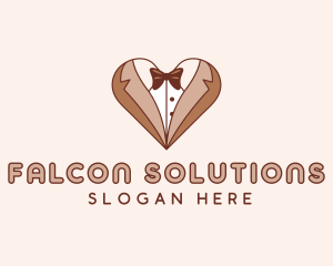 Gentleman Suit Heart logo design