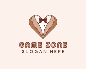 Gentleman Suit Heart logo design