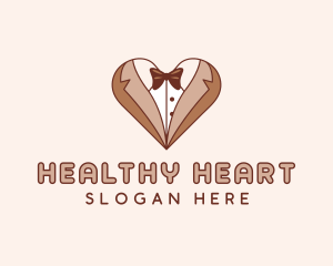 Gentleman Suit Heart logo design