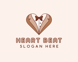 Gentleman Suit Heart logo design