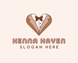 Gentleman Suit Heart logo design