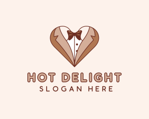 Gentleman Suit Heart logo design