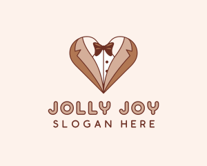 Gentleman Suit Heart logo design