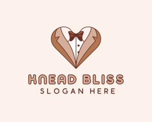 Gentleman Suit Heart logo design