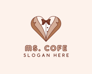 Gentleman Suit Heart logo design