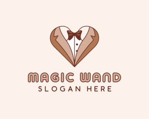 Gentleman Suit Heart logo design