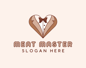 Gentleman Suit Heart logo design