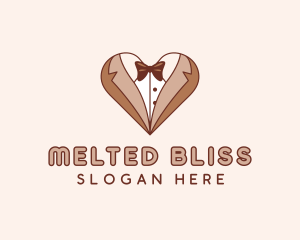 Gentleman Suit Heart logo design