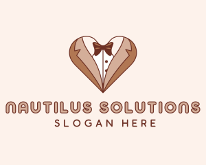 Gentleman Suit Heart logo design