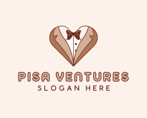 Gentleman Suit Heart logo design