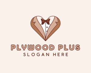 Gentleman Suit Heart logo design