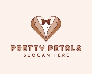 Gentleman Suit Heart logo design