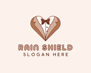 Gentleman Suit Heart logo design