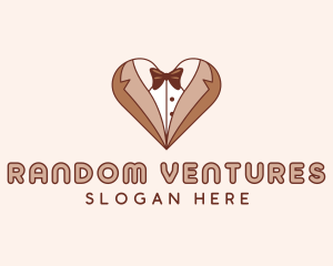 Gentleman Suit Heart logo design