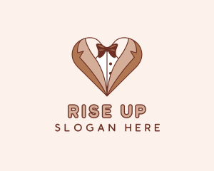 Gentleman Suit Heart logo design