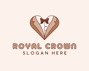 Gentleman Suit Heart logo design