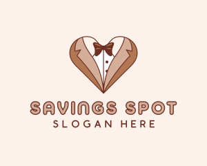 Gentleman Suit Heart logo design