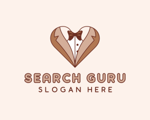 Gentleman Suit Heart logo design