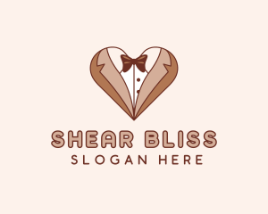 Gentleman Suit Heart logo design