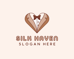 Gentleman Suit Heart logo design