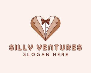 Gentleman Suit Heart logo design