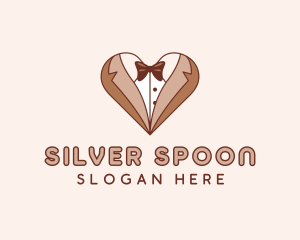 Gentleman Suit Heart logo design