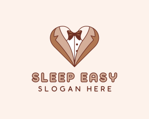 Gentleman Suit Heart logo design