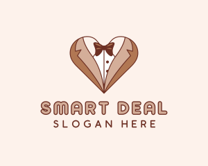 Gentleman Suit Heart logo design