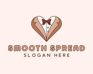 Gentleman Suit Heart logo design